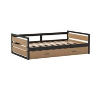 Lit gigogne - VENTE-UNIQUE - BOSTON - Naturel clair - Marron - 120x200 cm - 1 place - Contemporain - Design