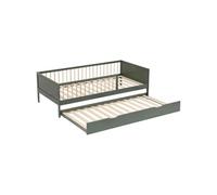Happy Garden Lit gigogne pour enfant ADAM 190x90 cm sommier à lattes couchage supplémentaire Vert