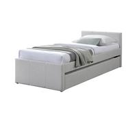 Lit gigogne 90 x 190 cm - Tissu - Beige - DORITALO