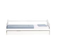 Lit gigogne 90x200 2 matelas bois blanc