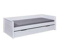 FOGGY - Lit Gigogne 90x200cm en Pin Massif Teinté Blanc -