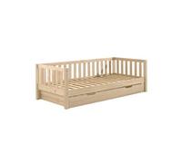 YAX - Lit Gigogne 90x200cm en Pin Naturel - Altobuy Beige