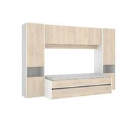 DEKIT GRUPO RIMOBEL Lit simple KWAY Pont – Mélamine Blanc