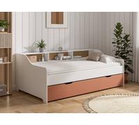 Lit Gigogne Avec Rangement Achille Terracotta 90X200