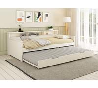 Lit Gigogne Avec Rangement Oliver Blanc 90X200