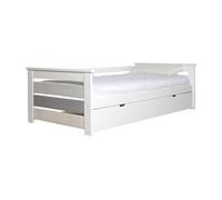 Lit gigogne banquette CELIANE - 2 x 90 x 190 cm - MDF - Blanc