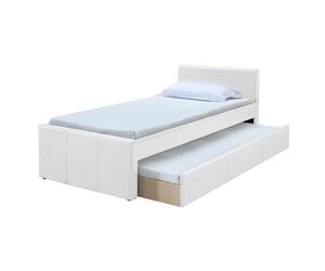 Lit gigogne blanc mat 90x190 cm MACCO