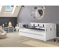 Lit gigogne, canapé-lit, pin massif blanc Accessoires au choix