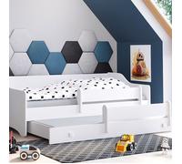 Lit enfant ERYK blanc + gigogne 160 avec matelas
