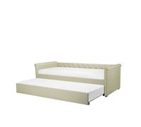 Lit Gigogne En Tissu Beige 80 X 200 Cm Libourne Beige