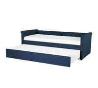 Lit Gigogne En Tissu Bleu Marine 80 X 200 Cm Libourne Bleu