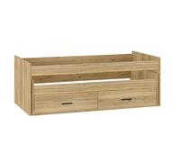 Lit gigogne GENERIQUE 90x190 en panneaux de particules tiroir - sans sommier - 2 tiroir(s) chene