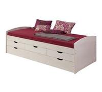 Idimex Lit gigogne rangements 90 x 200 cm lasuré blanc Blanc