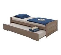 IDIMEX Lit gigogne Lorena 1 Place tiroir lit Simple Fonctionnel pour Enfant 90 x 190 cm en pin Massif lasuré Taupe