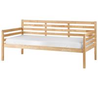Lit Gigogne Moderne 90 x 200 cm avec Sommier à Lattes Bois d'Hévéa Naturel Theza