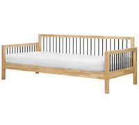 Lit Gigogne Moderne en Bois d'Hévéa 90 x 200 cm avec Sommier à Lattes Bois Clair