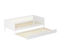 Lit gigogne pour enfant 190x90cm blanc ADAM