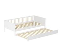 Lit gigogne pour enfant 190x90cm blanc ADAM Blanc