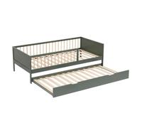 Happy Garden Lit gigogne pour enfant ADAM 190x90 cm sommier à lattes couchage supplémentaire Vert