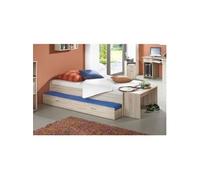 Lit gigogne pour un double couchage - Décor chêne - L94,6 x H50,5 x P203 cm - Fabriqué en Allemagne