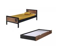 Lit gigogne style industriel alex