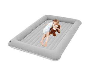 Lit Gonflable de Voyage pour Tout-Petits - Cent Cinquante par Cent Cinquante par Trente Centimètres, Matelas Gonflable en PVC, Conception Portable Pliable, Floquée Moelleuse, Structure de Mur
