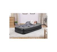Lit gonflable floqué avec pompe à air intégrée 191x97x46 cm, lit gonflable simple, lit gonflable avec pompe, matelas pneumatique