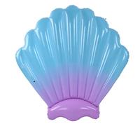 Lit Gonflable Flottant, lit de Piscine Flottant au Design Coquille, Grand transat en PVC de 145 x 140 cm pour Une Utilisation intérieure et extérieure, Durable et Portable pour se