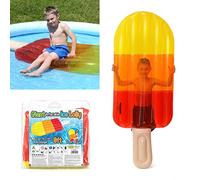Lit gonflable géant de 1,8 m en PVC pour piscine - Lilo pour piscine - Transparent, jaune, orange, rouge