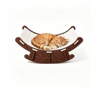 Lit Griffoir for Chats D'intérieur, 3 Couleurs 2 Tailles. | Chaise Bascule Intégrée Chat, Meubles Longue, Utilisation Toute Saison For Dormir Intérieur, Reposer(Brown,58*40*25cm)