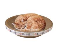 Lit griffoir pour chat - Lit pour chat - Boîte à chat en carton pour chat d'intérieur - Griffoir ondulé pour chaton - Jouet d'entraînement pour canapé, sol, rideaux, protection de matelas
