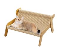 Lit griffoir pour chat - Protection de meubles pour chats d'intérieur | Canapé multifonction pour chaton | 54 x 44 x 28 cm | Panneau de densité de meubles + coussinet en carton pour l'entraînement des