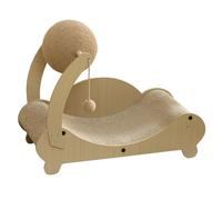 Lit griffoir pour chatons - Canapé abrasif à griffes, balle de jeu - Meubles griffoirs multi-usages avec tapis de couchage, design incurvé, texture douce pour chats, mouvement et détente à l'intérieur