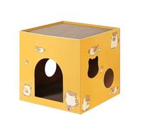 Lit griffoir pour félin - Boîte carrée en carton durable, design salon, espace pour chat, boîte multifonction robuste, zone de soutien pour chats ludiques au | Zone de couchage pour chat
