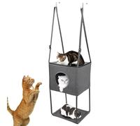 Lit grimpeur pour chat - Arbre à chat | Hamac lit pour chat | Grimpeur respirant | Hamac pour chat monté sur porte | Balançoire amovible | Arbre à chat | Lit réglable pour chat | Perchoir réglable