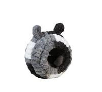 Lit grotte pour animal de compagnie, habitat confortable en bois, design tout compris, habitat chaud pour petit animal, nid de cage large gamme, adorable hamac pour hamster avec oreilles mignonnes