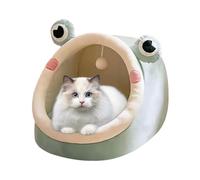 Lit grotte pour chat, cachette pour chats d'intérieur - pour dormir semi-fermé, lit pour chiots avec coussin amovible, lit pour chats et chiens de petite taille