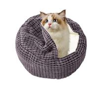 Lit Grotte pour Chat | Nid Chaud et Rond pour Animaux avec une Couverture,Nid De Repos Moelleux Pour Animaux De Compagnie - Pour Chiens, Chats, Lapins, Petits, Hiver, Chambre, Salon, Bal