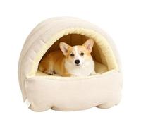 Lit Grotte pour Chat - Nid de Tente pour Animaux de Compagnie 17,72 x 11,81 x 7,48 pouces, Coton Chaud Lavable, Antidérapant et Confortable Maison pour Chaton, Coussin de Couchage pour L'intérieur |