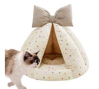 Lit Grotte pour Chat - Tunnel Semi Fermé Doux Et Privé,Lit De Nid pour Chat D'Intérieur | pour Sommeil d'hiver, Extérieur, Maison, Voyage, Chambre, Balcon