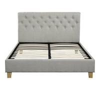 Lit habitat et jardin 167 x 219 x 102 cm en contreplaque sommier a lattes pour 2 personnes de couleur beige Beige G