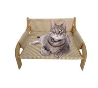 Lit hamac pour chat | Canapé surélevé pour animaux de compagnie - Chaise longue d'été respirante - Meubles de couchage surélevés pour chatons, chiots, intérieur et extérieur, chambre à coucher, salon