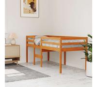 Lit Haut 80x200 cm Bois de Pin Massif Simple Sommier à Lattes Chambre vidaXL