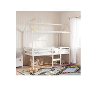 Lit Haut avec Toit Meuble de Chambre Intérieur Bois de Pin Massif vidaXL
