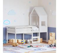 Lit Haut avec Toit Enfant Meuble de Chambre Intérieur Bois de Pin Massif vidaXL