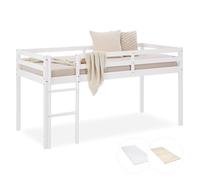Lit mi-haut avec matelas sommier à lattes 90x200