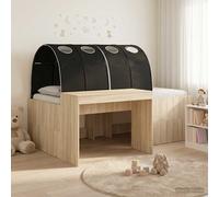 vidaXL Lit Haut pour Enfants avec Bureau 3 pc Chêne Sonoma et Noir