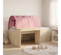 vidaXL Lit Haut pour Enfants avec Bureau 3 pc Chêne Sonoma et Noir