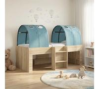 vidaXL Lit Haut pour Enfants avec Tunnel 3 pc Bois d'ingénierie