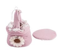Lit Hérisson Chinchilla | Chaud d'hiver pour hamster en peluche suspendu avec cordon de serrage, lit de couchage avec cage pour animaux de compagnie, décoration de cage multifonctionnelle, sac